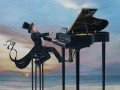 journey of the pianist painting by Cindy Chinn