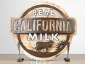 Real California Milk Logo Custom Metal Art by Cindy Chinn