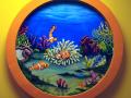 Mural in dentist's office by Cindy Chinn - Clownfish / Nemo