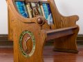 Wood Carving Custom Church pew by Cindy Chinn
