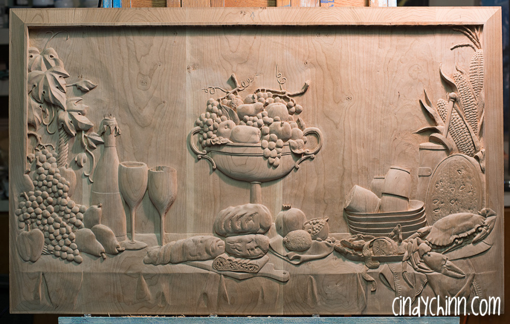 hand carved buffet cherry carving 19