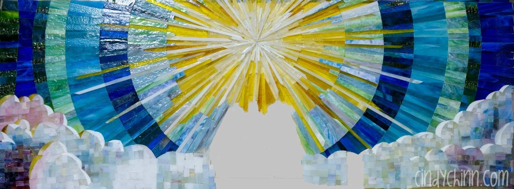 Glass Mosaic for Church Pew