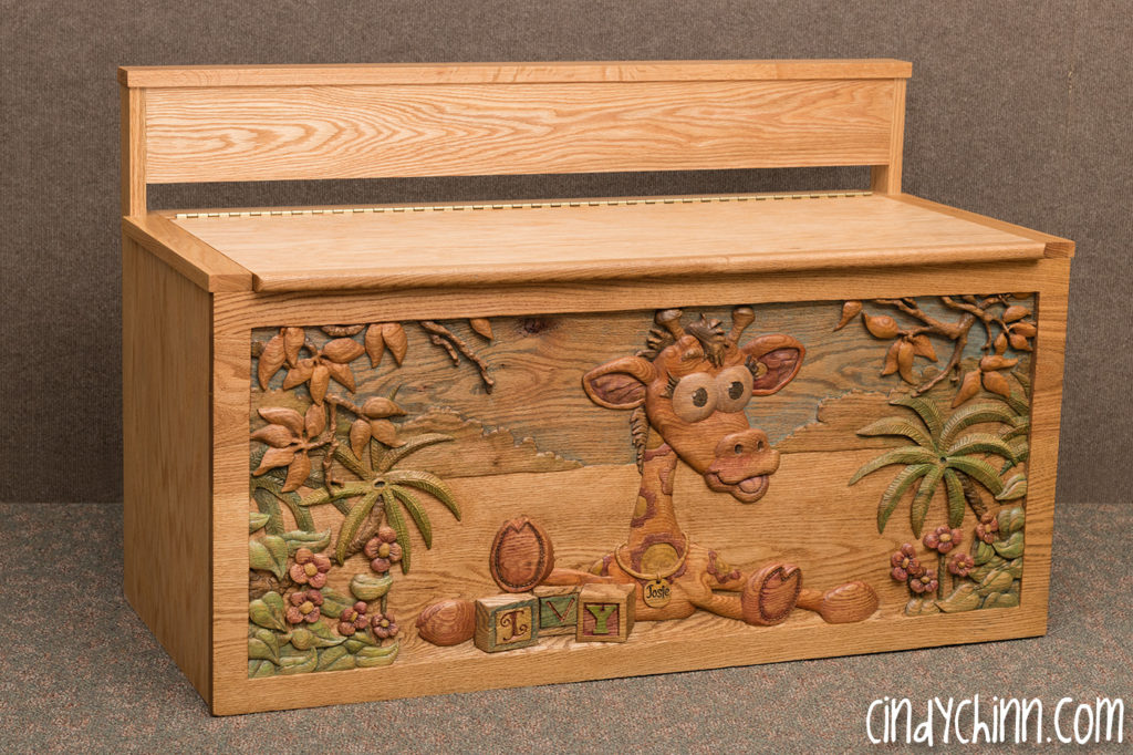 Carved Toy Box - Joise the Giraffe - Final