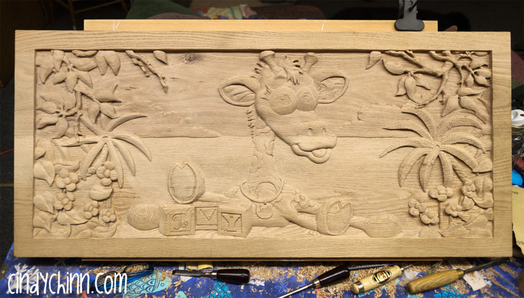 wooden toy box josie carving 07