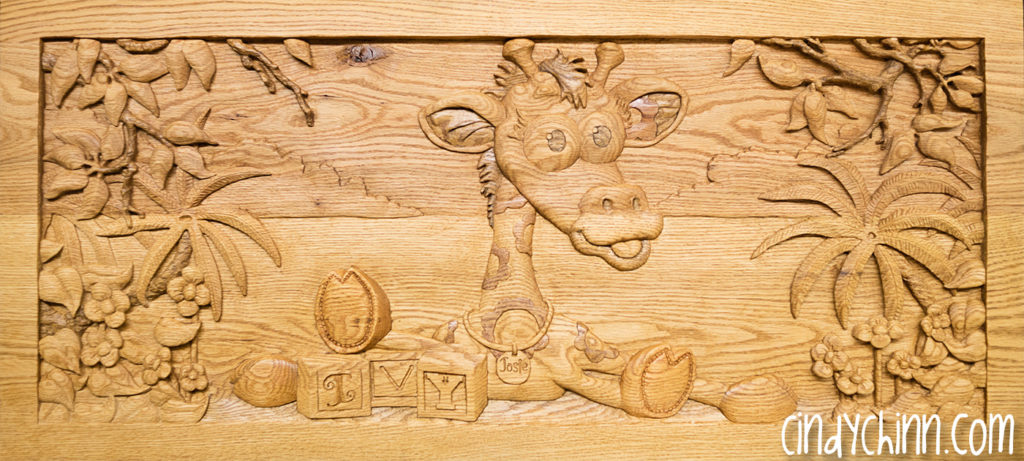 wooden toy box josie carving 08