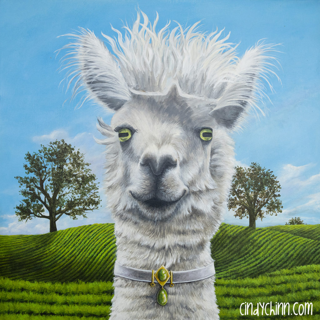 Alpaca Painting - in progress -05
