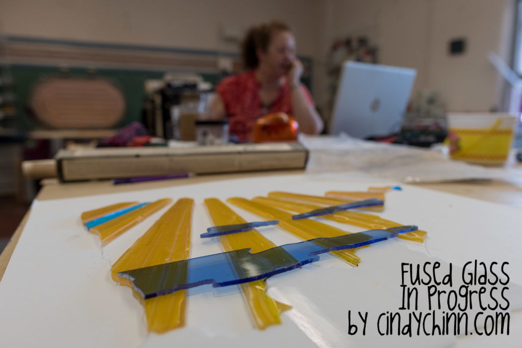 Glass Art Project - Fused Glass using stringers