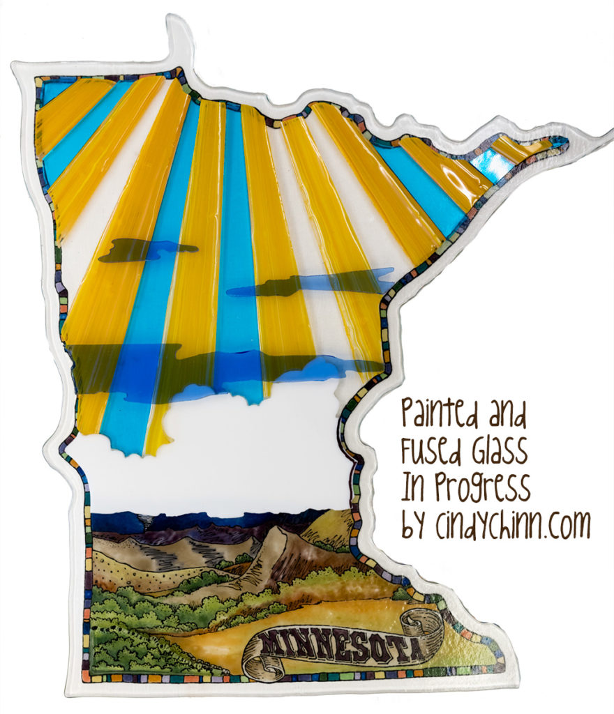 Glass Art Project - Minnesota - in Progress