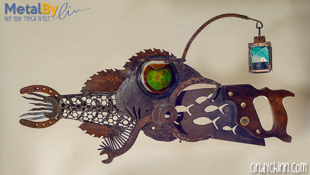 Metal Art Fish, Lamplighter Fish by Cindy Chinn