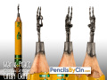 War and Peace Skeletoen hand Pencil Lead Carving