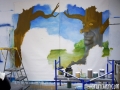 Deshler Public Library Mural - Canvas Panels - in Progress
