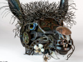 Alpaca Metal Art Barnyard Portrait