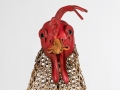 Chicken Head Barnyard Portrait Metal Art