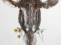 Goat made from scrap metal