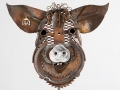 Pig Head  Barnyard Portrait Metal Art