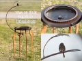 Birdbath DOWN THE-DRAIN Metal Art