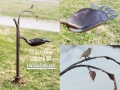 Birdbath RAIN-FOREST Metal Art