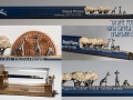 pencil carving of a giraffe family - combo