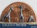 pencil carving of a giraffe family - close up