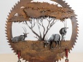 Scrap Metal Art Oryx Saw Blade