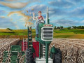 journey of the farmer painting by Cindy Chinn