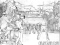 Hebron Majestic Mural - initial sketch