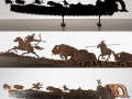 Buffalo Hunt Saw  Metal Art by Cindy Chinn