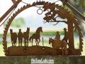 Custom farm scene Sign Metal Art by Cindy Chinn