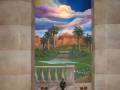 Oasis Mural with Faux Stone - Las Vegas, NV