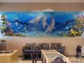 Dolphin mural installed