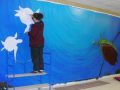 Underwater Ceiling Mural - 07 - Painting Turtles