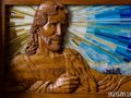 Wood Carving Custom Church pew by Cindy Chinn