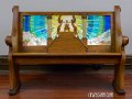 Wood Carving Custom Church pew by Cindy Chinn