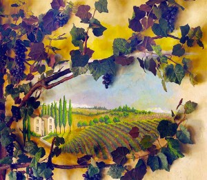 wine country mural