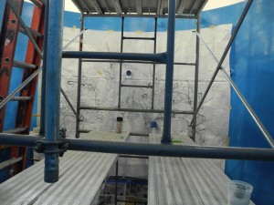 Pounce Pattern to start welding mural