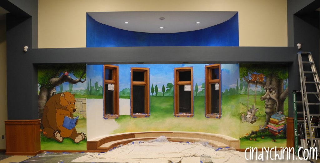 Library Mural for Kids area
