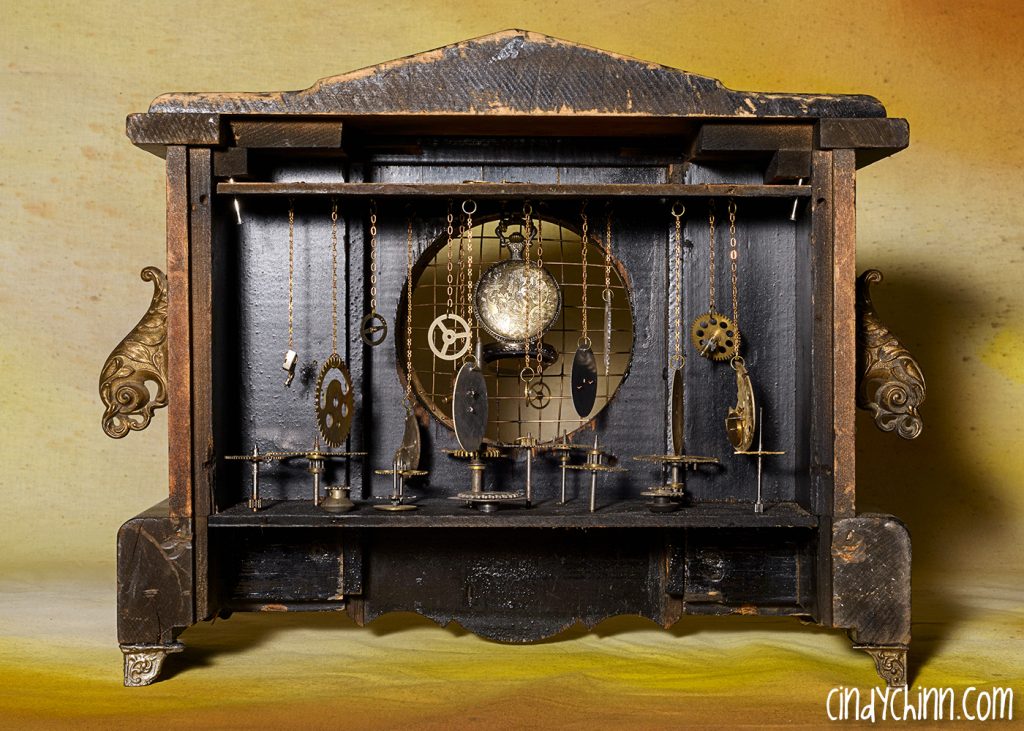 Anniversary Gear Steampunk Clock back 