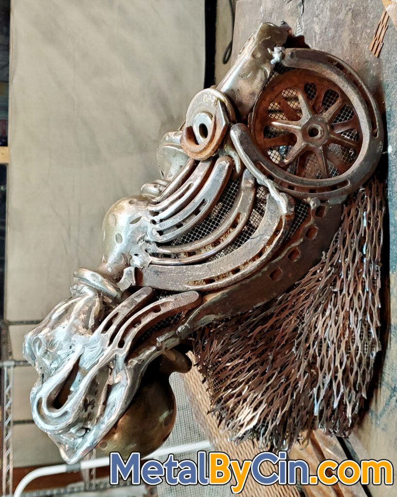Scrap Metal Moose Head Sculpture (in progress)