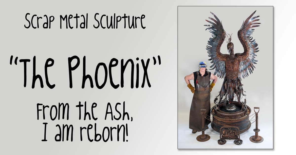 Phoenix Scrap Metal Sculpture – Complete