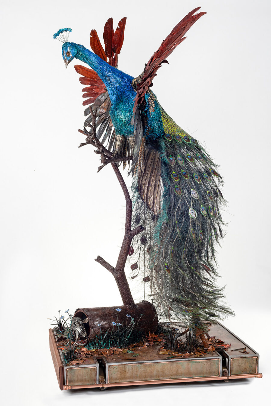 Peacock Sculpture by Cindy Chinn - 16