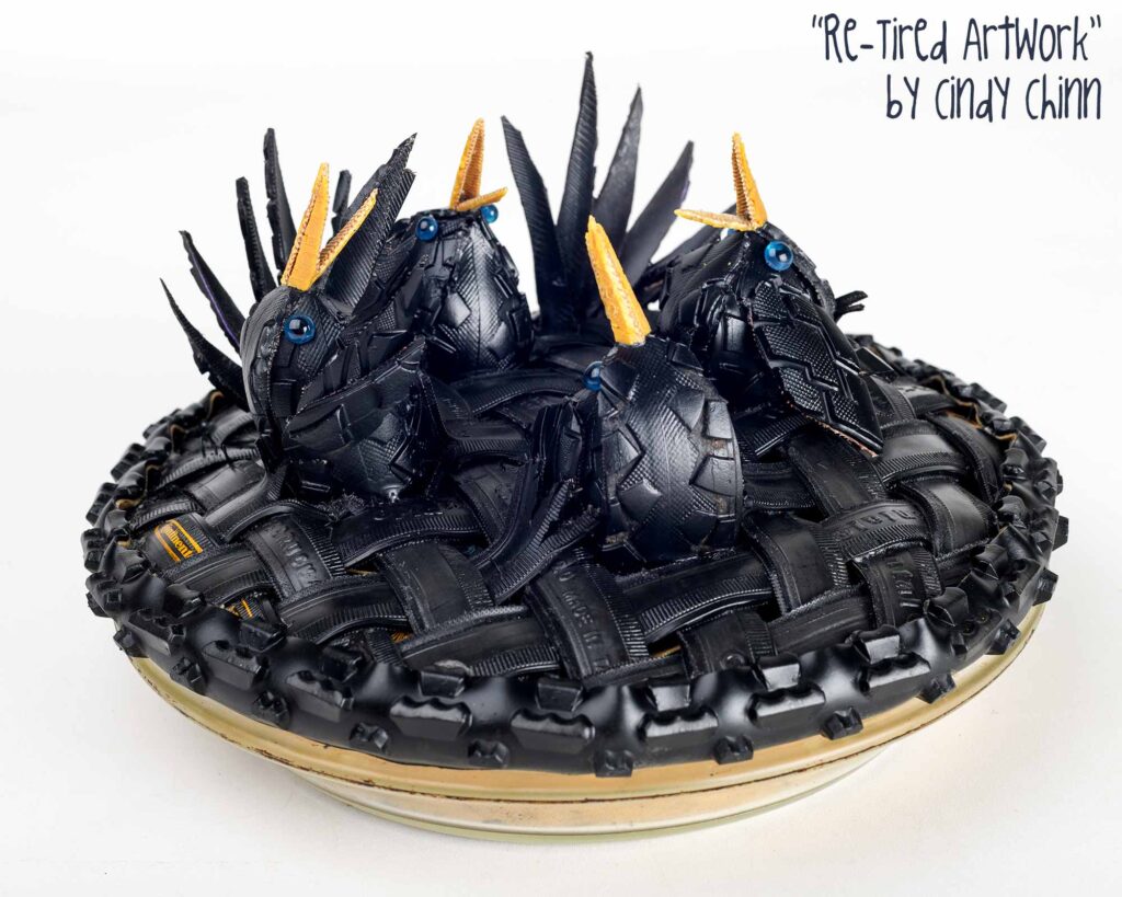 Re-Tired Artwork - Blackbirds in a Pie by Cindy Chinn