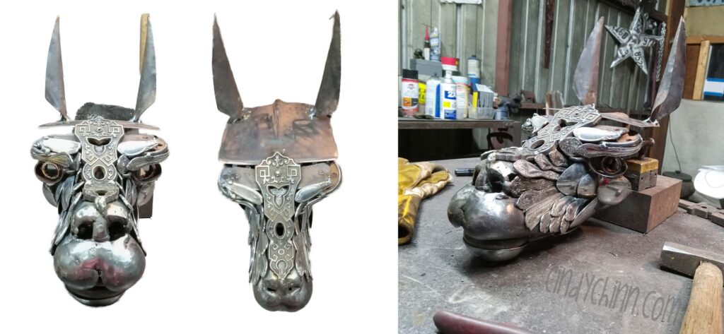 260207 Suri Alpaca Sculpture Scrap Metal in Progress