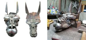 260207 Suri Alpaca Sculpture Scrap Metal in Progress