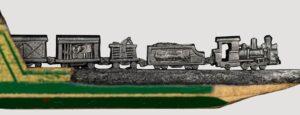 big top train pencil carving by Cindy Chinn 07